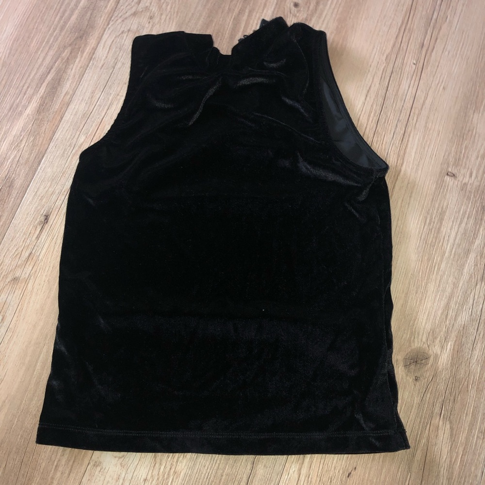 Stradivarius Black Velvet Top